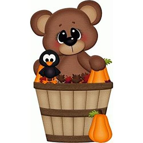 Wooden Barrel Bear Bird Pumpkin Metal Cutting Dies Animal Baby Doll Stencil for DIY Scrapbooking Cards Decorative