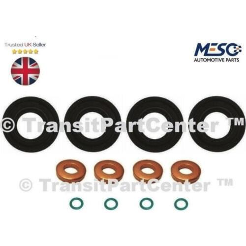 For FUEL INJECTOR SEAL + WASHER + ORING FORD TRANSIT MK7 2.2 2.4 3.2 TDCI 2006 ON Sealing ring with black