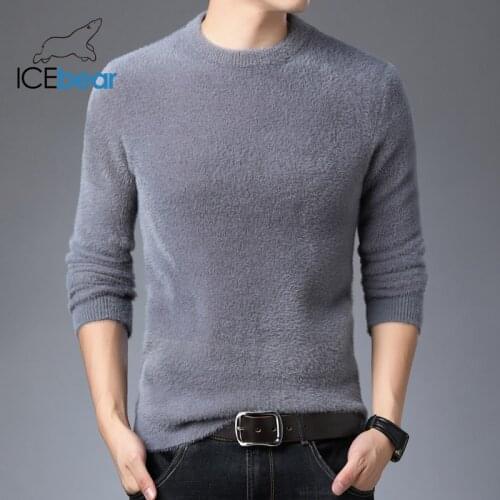 ICEbear 2021 autumn new mens sweaters plus fleece sweaters warm and fashionable mens clothing A-1