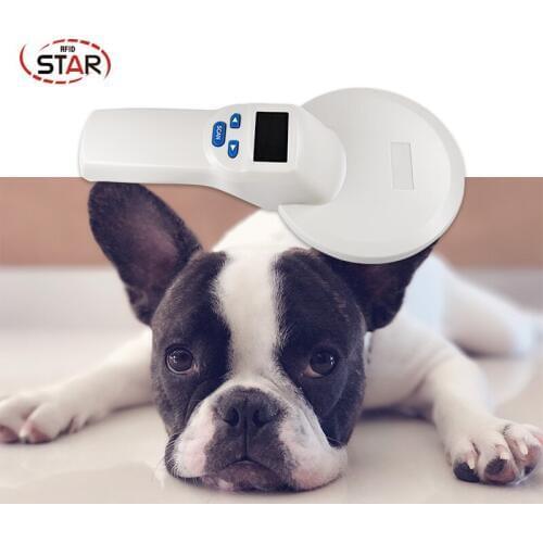 ISO FDX-B 134.2KHz Pet RFID Chip Reader OLED Display Portable Animal Microchip Scanner Animal RFID Tag Reader Dog reader