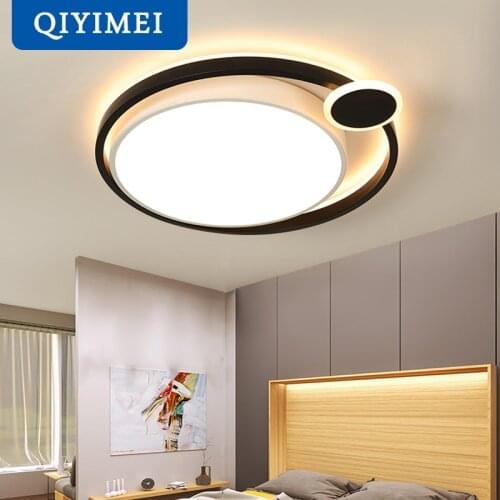 Round led ceiling light with remote control Acrylic lamp ceiling for bedroom flush mount modern home decoration luminaire