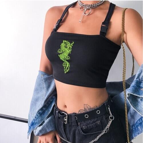 Summer Sexy Black Crop Tops Women Sleeveless Adjusted Buckle Bandage Vest Boob Tube Tank Top Female Camis T Shirt