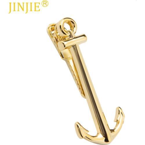 Golden black 2color Anchor Shape Metal Lava Clip Mens Business Casual Tie Pin Korean Tie Clip Father Husband Boss Gift Jewelry