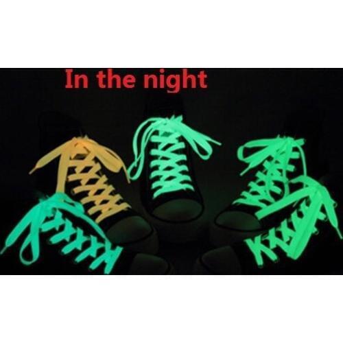 Fashion 100CM 120CM 80CM Shoelaces Glow in the Dark Children Adult Party Gift Neon Colors Luminous Canvas Sport Shoes Sneaker