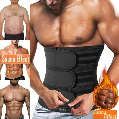 Men Waist Trainer Corset Trimmer for Weight Loss Tummy Control Compression Shapewear Neoprene Body Shaper Workout Slimming Belt