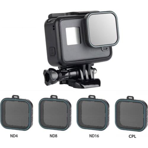 For GoPro Fiter Set ND Lens Protector Filter(ND4 8 16)+ CPL Filter for Gopro Hero 5 6 & 7 Black Hero 7 Camera Accessoreis