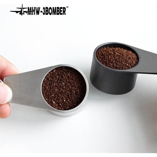 Stainless Steel Coffee Powder Measuring Tamper Spoon Kitchen Accessories Recipient Cafe Decoration For Barista Coffee Tools
