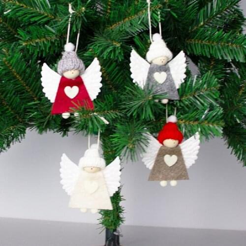 2020 new Hot Fashion Christmas Angel Ornaments Cute Angel Plush Doll Pendants Holiday Xmas Tree Decoration