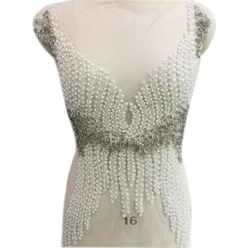 New arrive Sexy pearl and crystal for dress accessories WDP-087