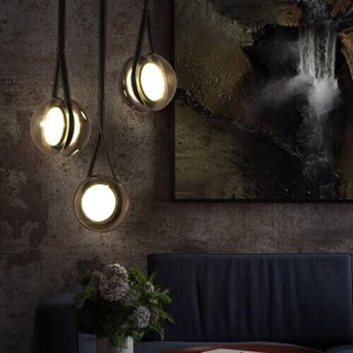 Simple bedroom bed lamp Nordic yo-yo restaurant bar small chandelier creative art living room LED light