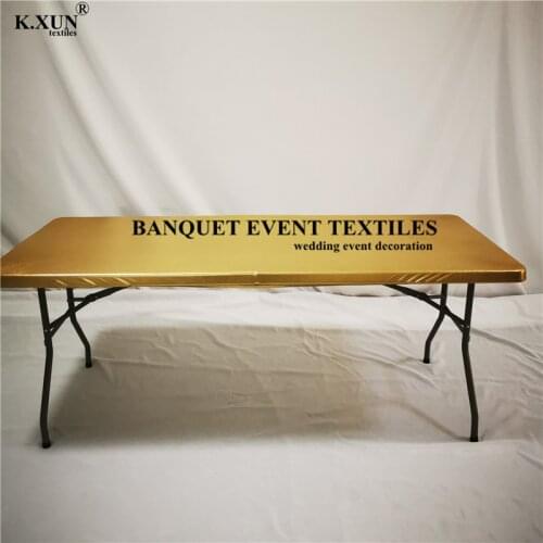 1pcs Sold Matalic Spandex Table Topper Rectangle Stretch Tablecloth Cover Wedding Table Cloth Event Hotel Decoration