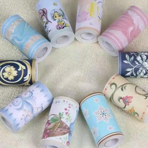 5/10Meters Self Adhsive PVC Tile Wallpaper Border for Kitchen Livingroom Bathroom Wall Waterproof Waistline Home Decor