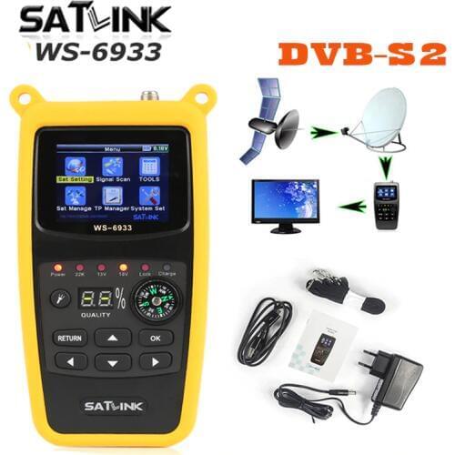 Satlink WS-6933 DVB-S2 FTA CKU Band Satlink Digital Satellite Finder Meter ws6933 v8 finder