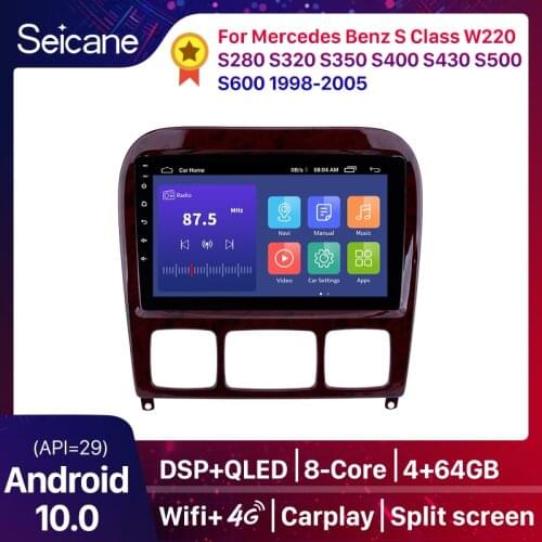 Seicane Car GPS Stereo Android 9.0 Autoradio For Mercedes Benz S Class W220 S280 S320 S350 S400 S430 S500 S600 AMG 1998-2005