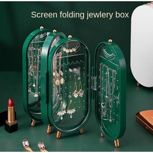 Jewelry Storage Box Earrings Earrings Necklaces Hand Jewelry Box Household Multifunctional Folding Portable Display Stand