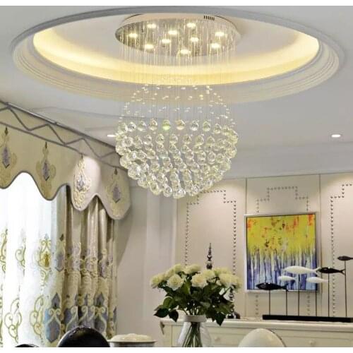 Modern retro Spherical crystal lustre Ceiling Lights GU10 Plafonnier LED ceiling Lamp For Living Room bedroom restaurant hotel