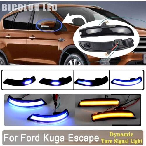LED Dynamic Turn Signal Light Flowing Water Blinker Flashing Light For Ford Kuga Escape EcoSport 2013 2014 2015 2016 2017 2018