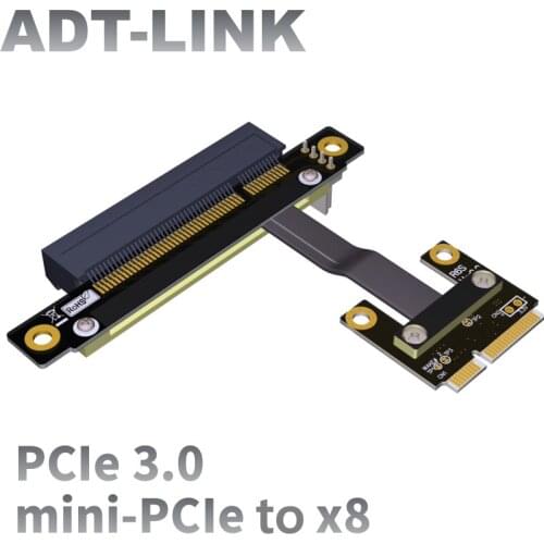 Mini pcie to PCIE x8 built-in adapter mpcie to 8x Pci-e converter extension cable Pcie3.0 8G/bps EMI shielding