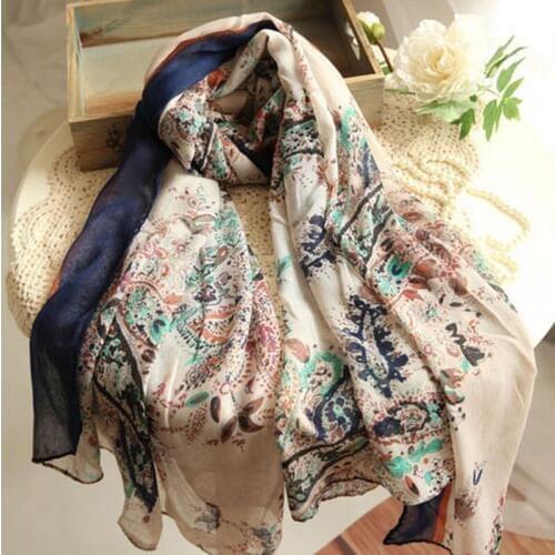 Women Soft Popular Muffler Shawls Scarves Women Long Voile Print Lady Comfortable Long Neck Large Scarf Shawl Warm Scarves Gift