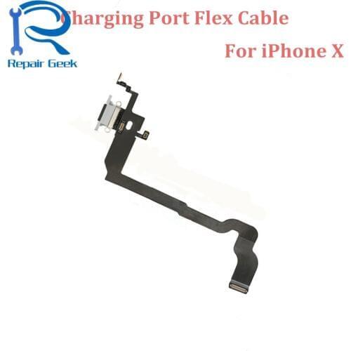 1pcs New Charger Charging Port Dock USB Connector Flex Cable Ribbon For iPhone X 10 IX Replacement Repair Parts For IPX