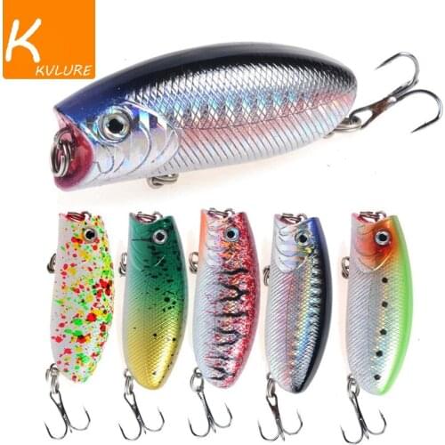 1pcs Fishing Lures 5.5cm/10.4g Topwater Popper Bait 5 Color Hard Bait Artificial Wobblers Minnow Plastic Fishing Tackle