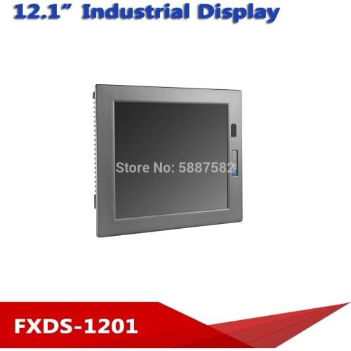 12.1" inch 1024x768 4:3 VGA HDMI USB Metal Shell Embedded Resistive Touch LCD Screen PC Monitor Display