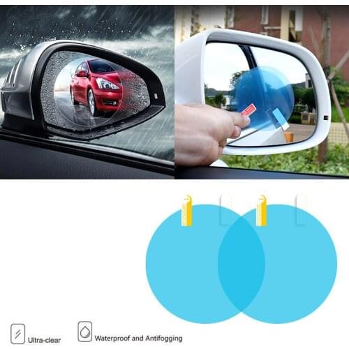 2 PCS Car Rearview Mirror Anti-Fog Membrane Waterproof Rainproof Car Mirror Window Protective Film