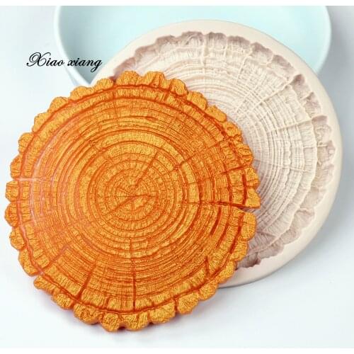 3D Tree Rings Silicone Cake Molds Kitchen Resin Baking Tools DIY Cake Pastry Fondant Moulds Chocolate Dessert Lace Decoration