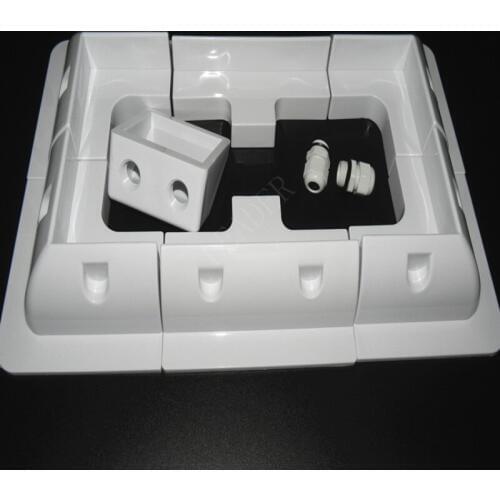 5 set/lot ABS White Color Solar Panel Mounting Bracket Kits Cable Entry Gand Ideal 7pcs/set