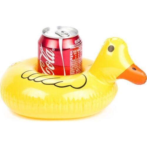 5pcs Hot Selling Mini Duck Inflatable Drink Cup Holders Floating Toy Pool Can Party For Phone Cup Holders Pool Party Water Toys