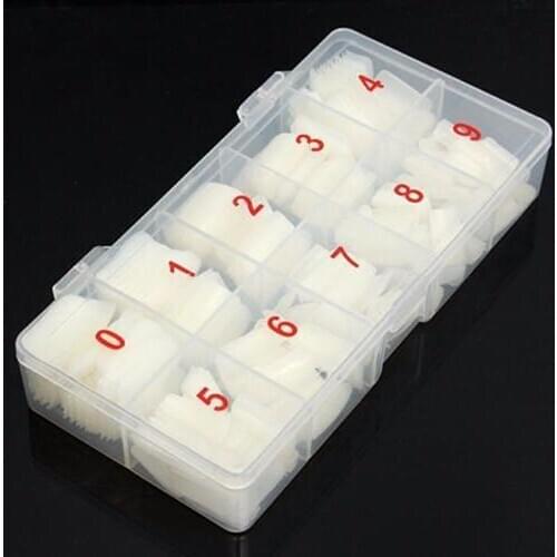 500Pcs Women Fashion Beauty Nails Art Nail Tools Full Cover White False Nails White Clear French False Acrylic Nail Tips 2020