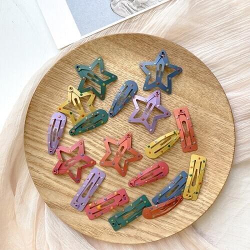 54Pcs/Lot 3cm Palace Color Dog Hair Clips Polka Dots Hairpin Puppy Cat Dog Grooming Accessories