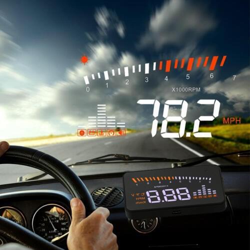 Car head up display Over Speed Alarm Adaptor X5-OBD2-HUD digital car speedometer projection on the windshield