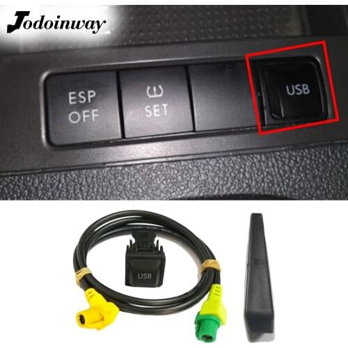 For VW Golf 5 6 Jetta MK5 2005 Car USB AUX Cable Switch RCD510 RCD310 Audio Adapter Wiring Harness USB Interface Accessories