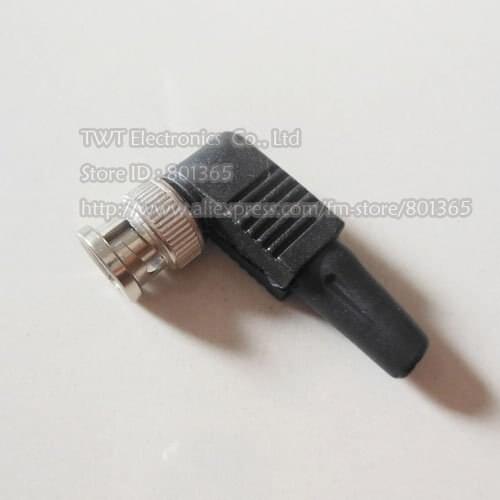 BNC Male Plug Angle Connector Adapter for CCTV Coaxial Cable, 20Qty, Free shipping