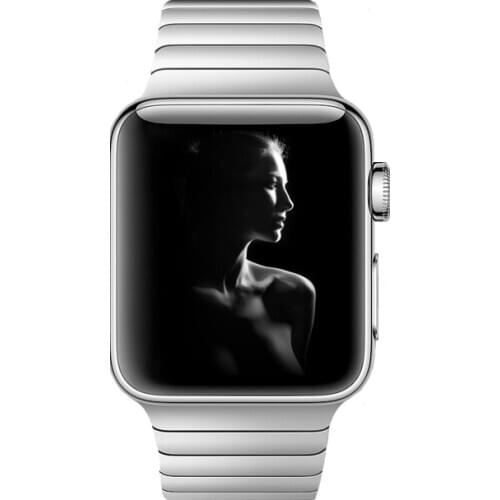 Link bracelet strap for apple watch band 44mm 42mm 38mm 40mm stainless steel Butterfly buckle watchband for iwatch 6/5/4/SE/3/2