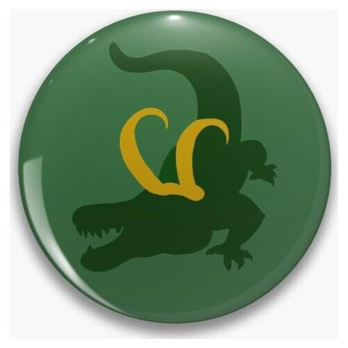 Alligator Loki Minimalist Soft Button Pin Lapel Pin Creative Collar Hat Clothes Cartoon Brooch Decor Funny Gift Metal Women