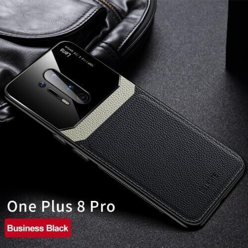 Case For Oneplus 7 8 Phone Case PU Leather Mirror Plexiglass Silicone Shockproof Bumper One plus 6 6T 7T 8 Pro Back Cover Coque