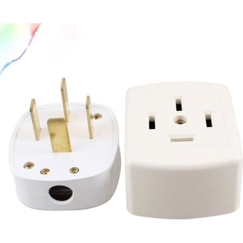 White 3 Phase 4 Flat Pin Earth Ground Industrial Socket Plug Set 25A 380V AC