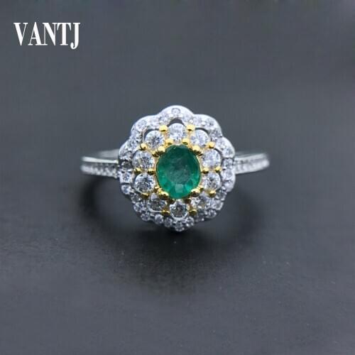 Genuine Natural Emerald Rings for Women Real Silver 925 Ring Mens Sparking Jewelry Brand Anniversary Party Gift wholesale