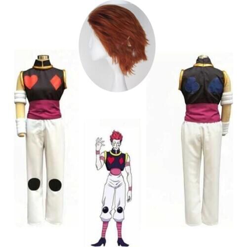 New Anime Hunter X Hunter Hisoka Cosplay Costume Halloween Chrismas Carvinal Party Costumes For Women Men Wigs custom made