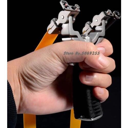 Hunting Slingshot Stainless Steel Laser Aiming Slingshot Flat Rubber Band Outdoor Shooting Strong Hand-held Bow 2020New