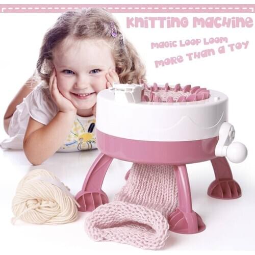 Plastic Needle Sewing Tools DIY Hand Knitting Machine Weaving Loom for Scarf Hat Kids Children Girls Pretend Play Toys