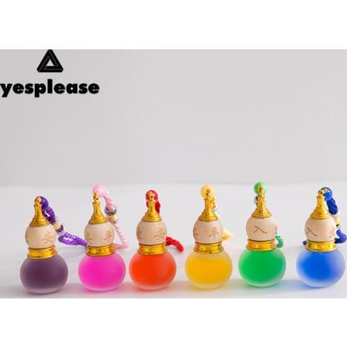 Gourd Shape Empty Glass Bottle Car Air Perfume Bottle For Essential Oil Diffuser Decoration Air Freshener Pendant Bottle