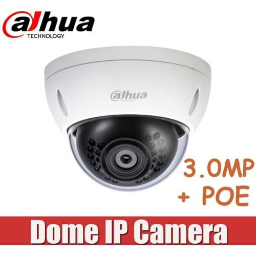 Dahua IP Camera Vandal-proof 3.0MP IPC-HDBW4300E POE CCTV camera mini Dome Onvif 1080P 3.6mm Lens Day&Night Camera free shipping