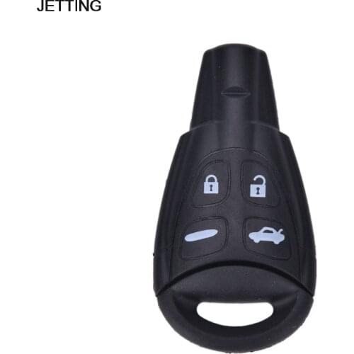 JETTING Replacement 4 Button Remote Key Fob Case Cover Shell Pad + Insert For SAAB 93 95
