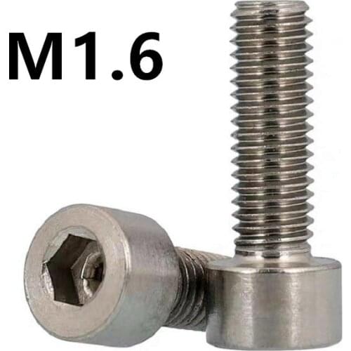 20PCS M1.6x4/5/6/8/12mm GB70.1 Titanium Bolt DIN912 Column Head Hexagon Socket Grey Color Ti Bolts Titanium Screws Ti Fasteners