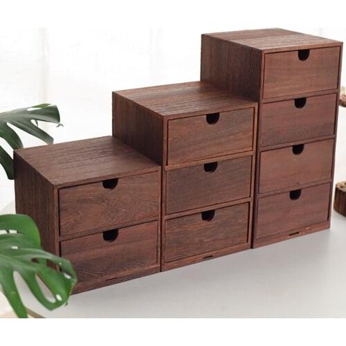 Drawer Organizer Wooden Storage Cabinet Multi Specification Jewelry Storage Box Makeup Organizer