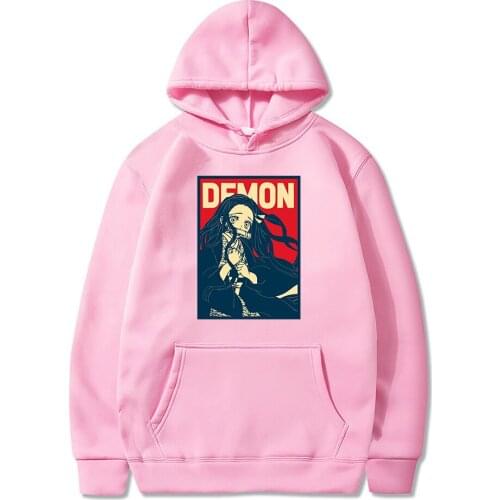 2020 Winter Anime Hoodie Kamado Nezuko Poster Print Hooded Sweatshirt Unisex High Quality Clothes Japanese Manga Hoodies