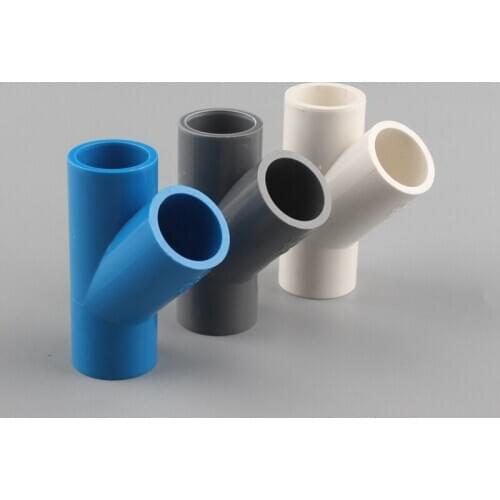 3pc 20mm 3 Way PVC Connector Water Pipe Connector Garden Water Connector Water PVC Pipe White Plastic Connector Garden Accessory